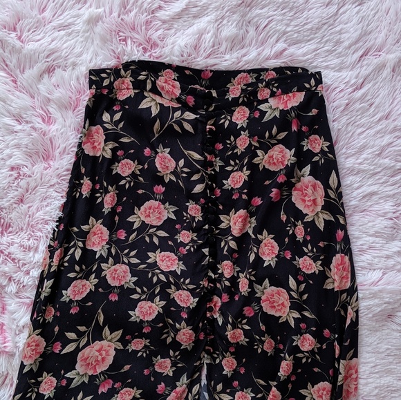 Zara Floral Lined Button Maxi Skirt - Picture 2 of 8